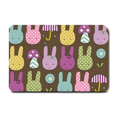 Bunny  Small Door Mat by Kathrinlegg