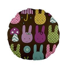 Bunny  Standard 15  Premium Round Cushion 