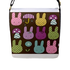 Bunny  Flap Closure Messenger Bag (large)