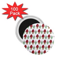 Mushrooms 1.75  Button Magnet (100 pack)