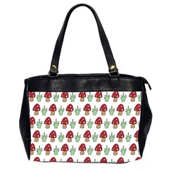 Mushrooms Oversize Office Handbag (Two Sides)