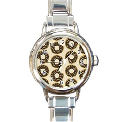 Donuts Round Italian Charm Watch