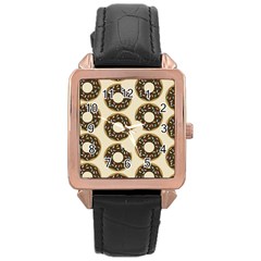 Donuts Rose Gold Leather Watch 