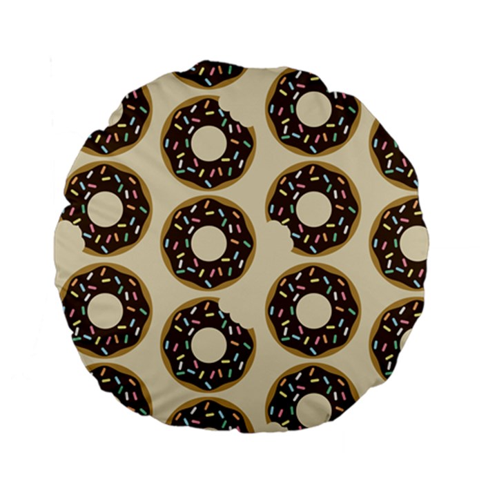 Donuts Standard 15  Premium Flano Round Cushion 