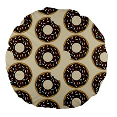 Donuts Large 18  Premium Flano Round Cushion 