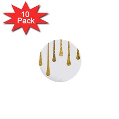 Gold Glitter Paint 1  Mini Button (10 Pack) by Kathrinlegg