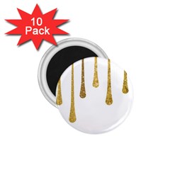 Gold Glitter Paint 1 75  Button Magnet (10 Pack) by Kathrinlegg