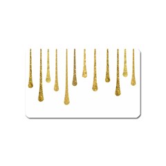 Gold Glitter Paint Magnet (name Card)