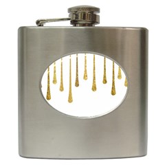 Gold Glitter Paint Hip Flask by Kathrinlegg