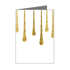 Gold Glitter Paint Mini Greeting Card by Kathrinlegg