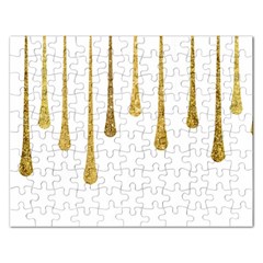 Gold Glitter Paint Jigsaw Puzzle (rectangle) by Kathrinlegg