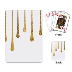 Gold Glitter Paint Playing Cards Single Design by Kathrinlegg