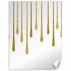 Gold Glitter Paint Canvas 12  X 16  (unframed)