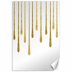 Gold Glitter Paint Canvas 12  X 18  (unframed)