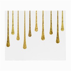 Gold Glitter Paint Glasses Cloth (small, Two Sided) by Kathrinlegg