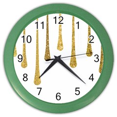 Gold Glitter Paint Wall Clock (color)