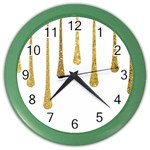 Gold Glitter Paint Wall Clock (Color) Front