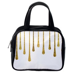 Gold Glitter Paint Classic Handbag (one Side) by Kathrinlegg