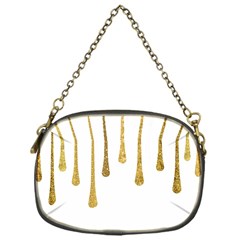 Gold Glitter Paint Chain Purse (one Side)