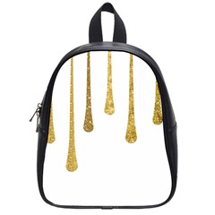 Gold Glitter Paint School Bag (small)