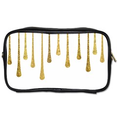 Gold Glitter Paint Travel Toiletry Bag (one Side)