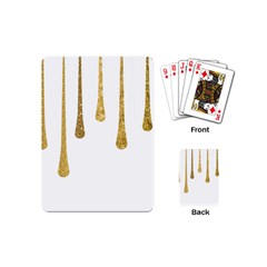 Gold Glitter Paint Playing Cards (mini) by Kathrinlegg