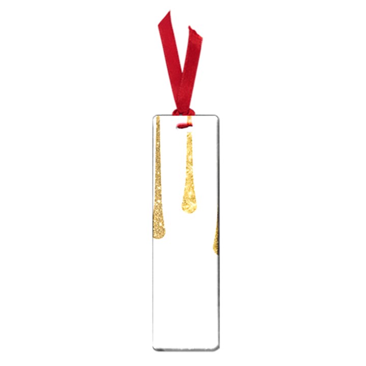 Gold Glitter Paint Small Bookmark