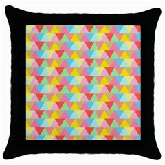 Triangle Pattern Black Throw Pillow Case by Kathrinlegg