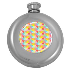 Triangle Pattern Hip Flask (round) by Kathrinlegg