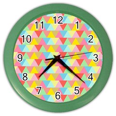 Triangle Pattern Wall Clock (color)