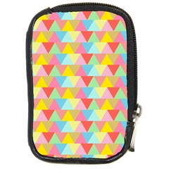 Triangle Pattern Compact Camera Leather Case