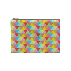 Triangle Pattern Cosmetic Bag (medium) by Kathrinlegg