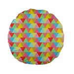 Triangle Pattern Standard 15  Premium Round Cushion  Front