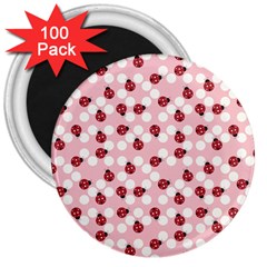 Spot The Ladybug 3  Button Magnet (100 Pack)