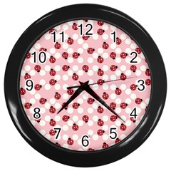 Spot The Ladybug Wall Clock (black) by Kathrinlegg