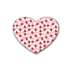 Spot The Ladybug Drink Coasters 4 Pack (heart)  by Kathrinlegg