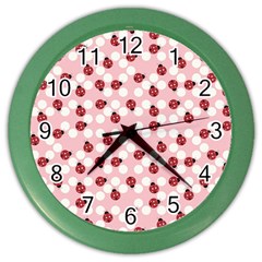 Spot The Ladybug Wall Clock (color) by Kathrinlegg