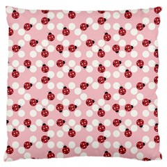 Spot The Ladybug Large Cushion Case (single Sided)  by Kathrinlegg