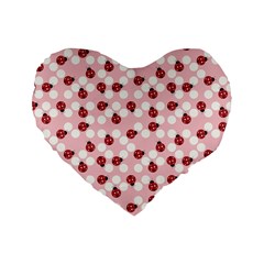 Spot The Ladybug Standard 16  Premium Heart Shape Cushion 