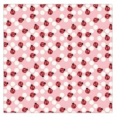 Spot The Ladybug Large Satin Scarf (square) by Kathrinlegg