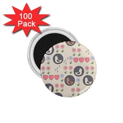 Love Birds 1 75  Button Magnet (100 Pack)