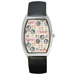 Love Birds Tonneau Leather Watch