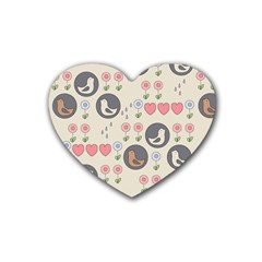 Love Birds Drink Coasters 4 Pack (heart)  by Kathrinlegg