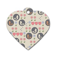 Love Birds Dog Tag Heart (two Sided)