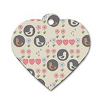 Love Birds Dog Tag Heart (Two Sided) Back