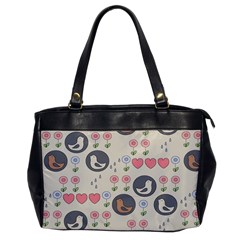 Love Birds Oversize Office Handbag (one Side) by Kathrinlegg