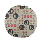 Love Birds Standard 15  Premium Round Cushion  Back