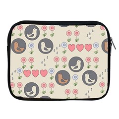 Love Birds Apple Ipad Zippered Sleeve by Kathrinlegg