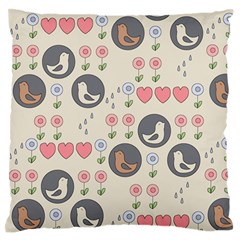 Love Birds Standard Flano Cushion Case (two Sides) by Kathrinlegg