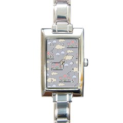 Garden In The Sky Rectangular Italian Charm Watch